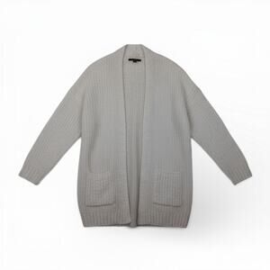 CYRUS White Eyelash Open Cardigan Sweater - Size Medium